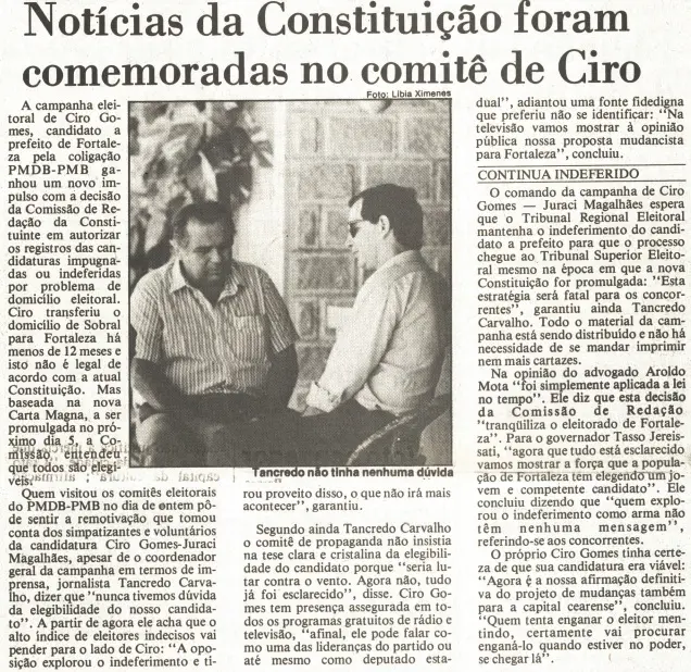 Edição do Diário do Nordeste de 22 de setembro de 1988