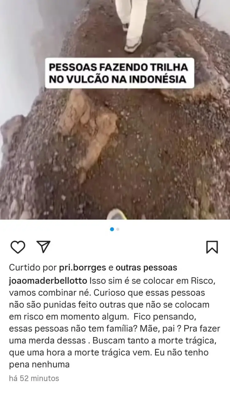 Comentário de filho de Malu Mader e Tony Belloto sobre a morte de Juliana Marins