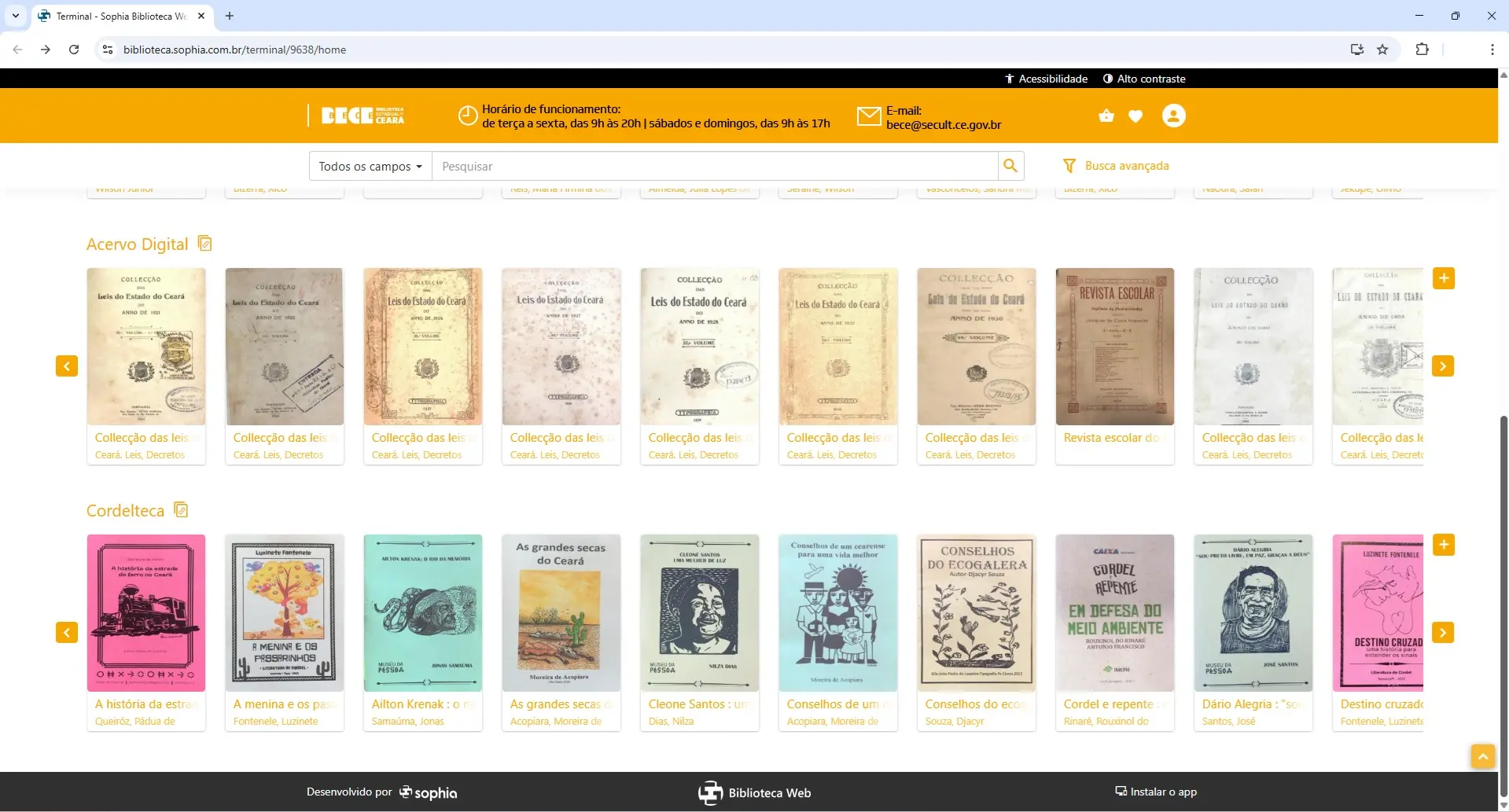 É possível acessar a parte digitalizada do acervo raro da Bece pelo site da instituição