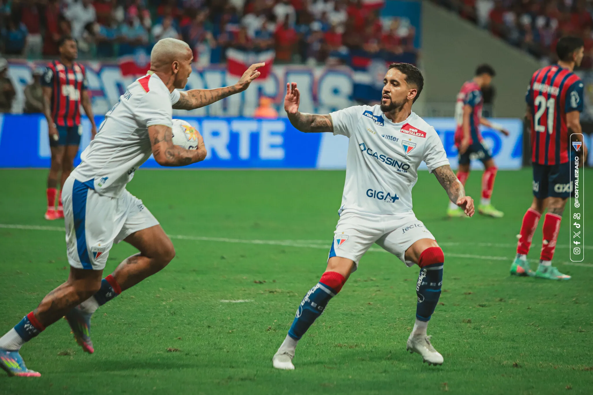 Matheus fez o gol do Fortaleza da partida, em sua estreia com a camisa Tricolor