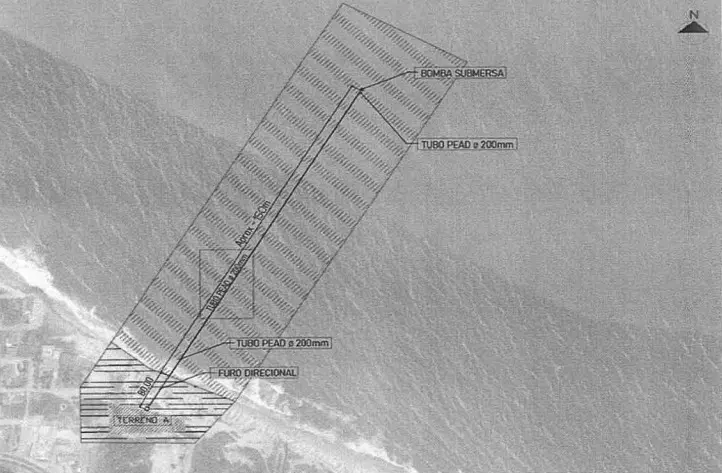 Planta de projeto de usina de dessalinização que será instalada em Caucaia