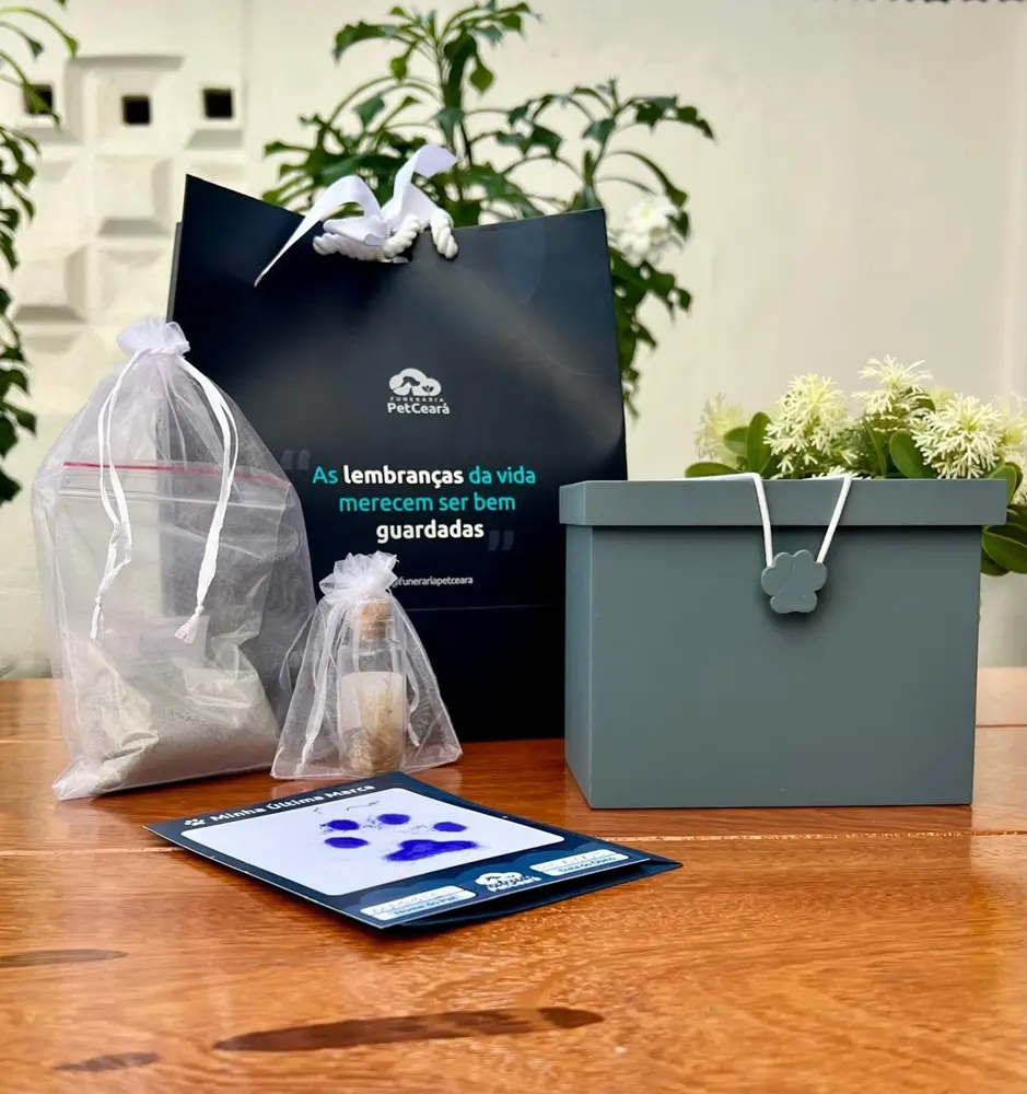 Na imagem, lembrancinhas para famílias de pets falecidos