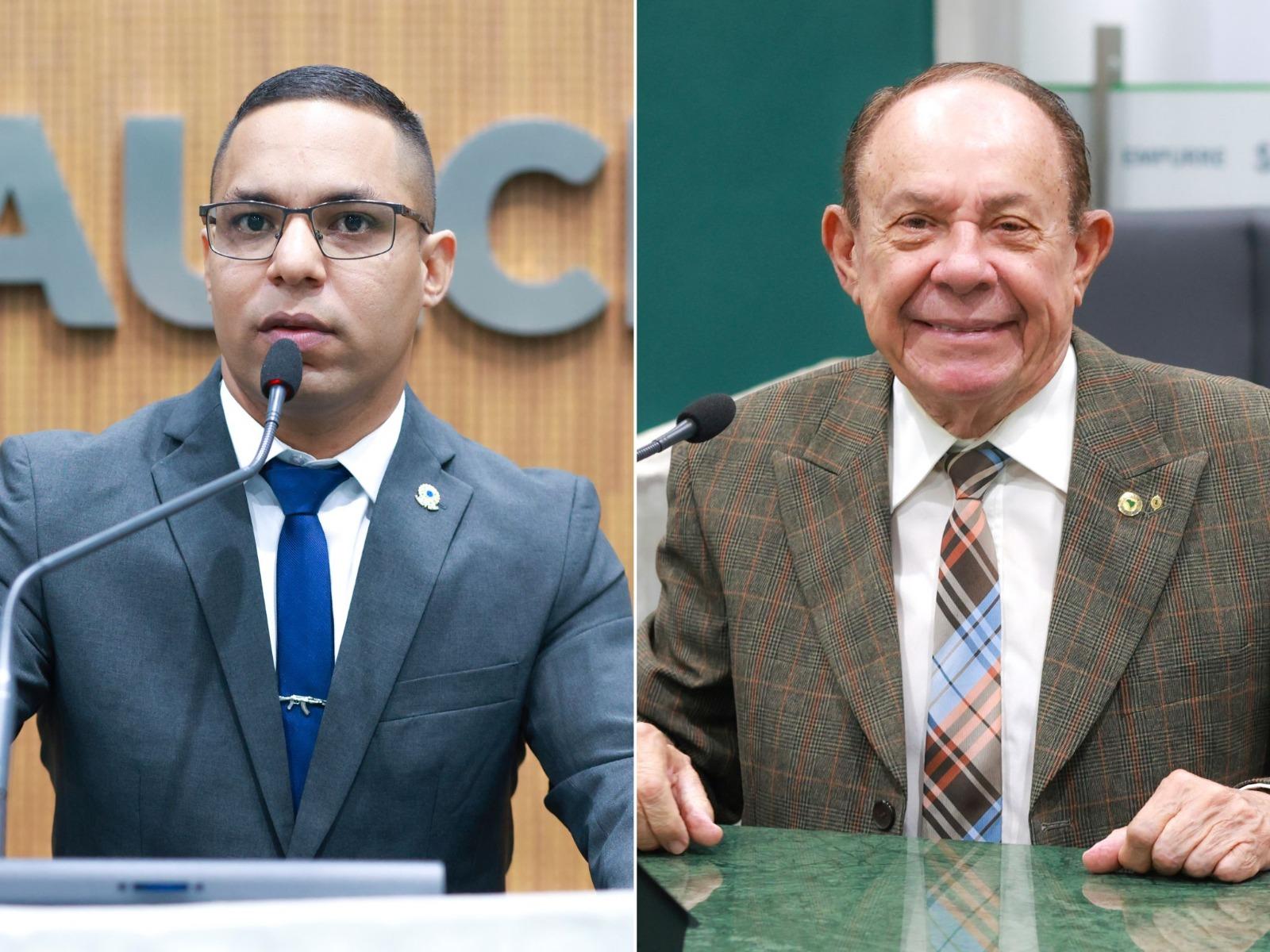 Deputados David Vasconcelos (PL) e Manoel Duca (Republicanos) na Alece