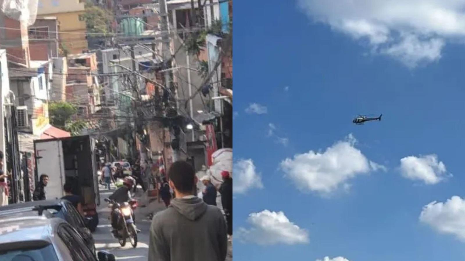 Imagens da operação em Paraisópolis onde policial militar foi baleado