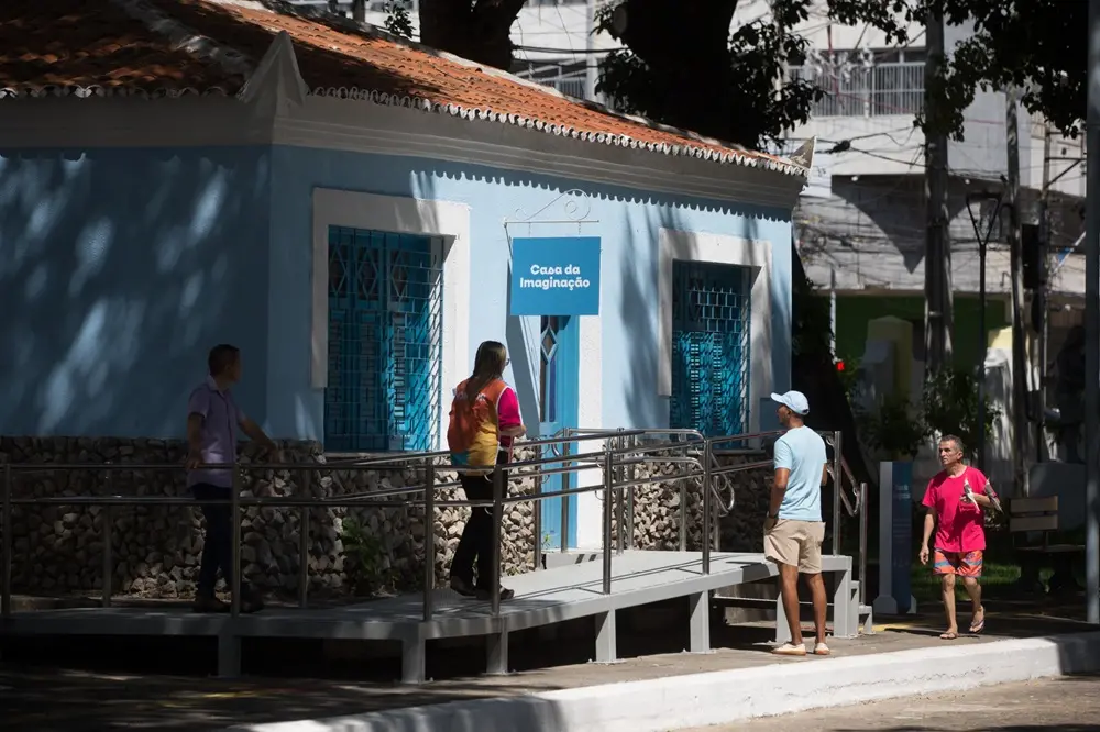 Na imagem, a Casa da Imaginação, uma das estruturas presentes na Cidade da Criança, equipamento recém-inaugurado pela Prefeitura de Fortaleza