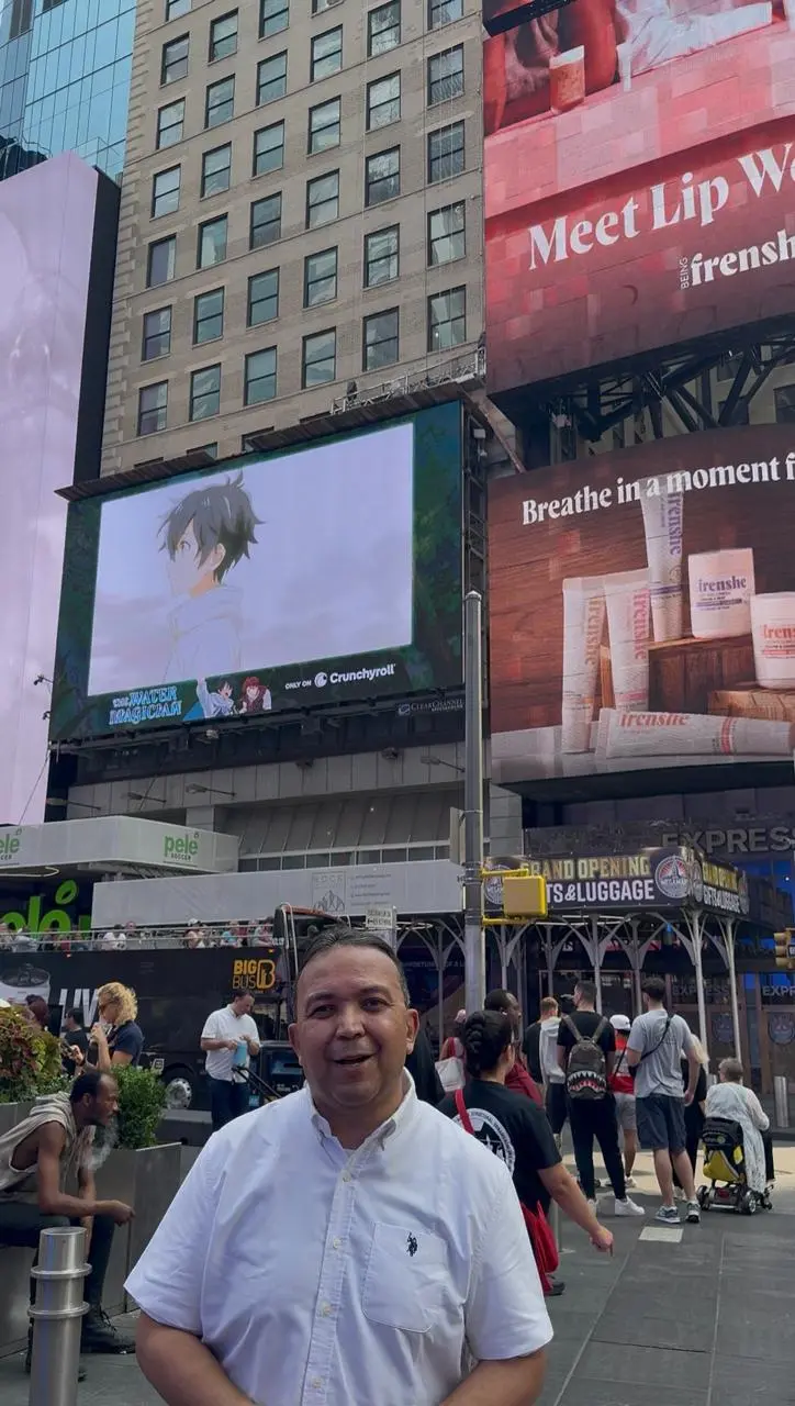 Nildo Rodrigues, que fez homenagem a Padre Cícero, na Times Square
