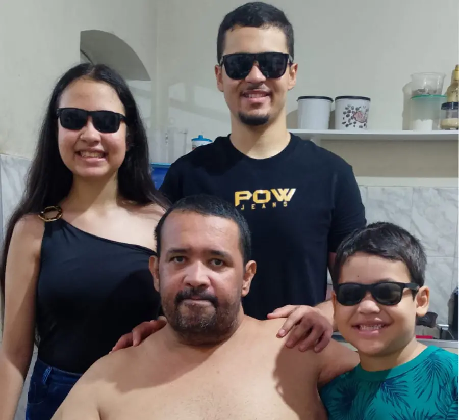 Neilton e os filhos
