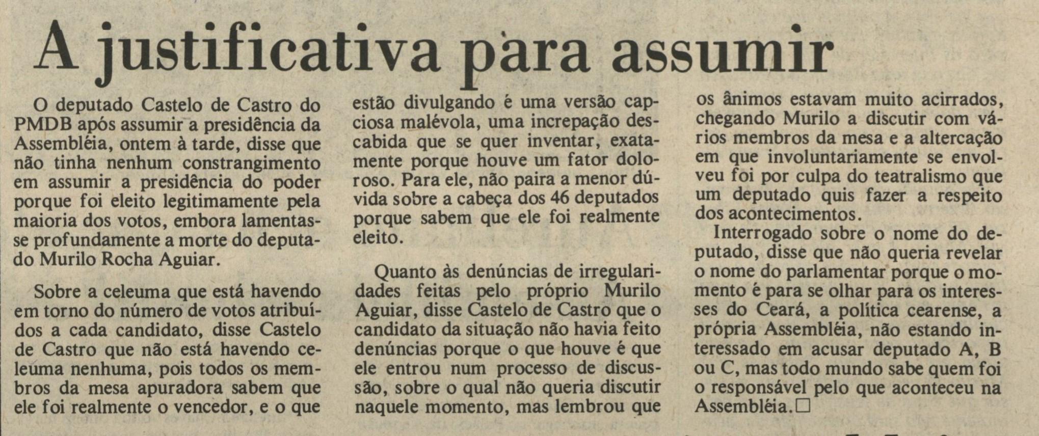 Edição do Diário do Nordeste de 2 de março de 1985