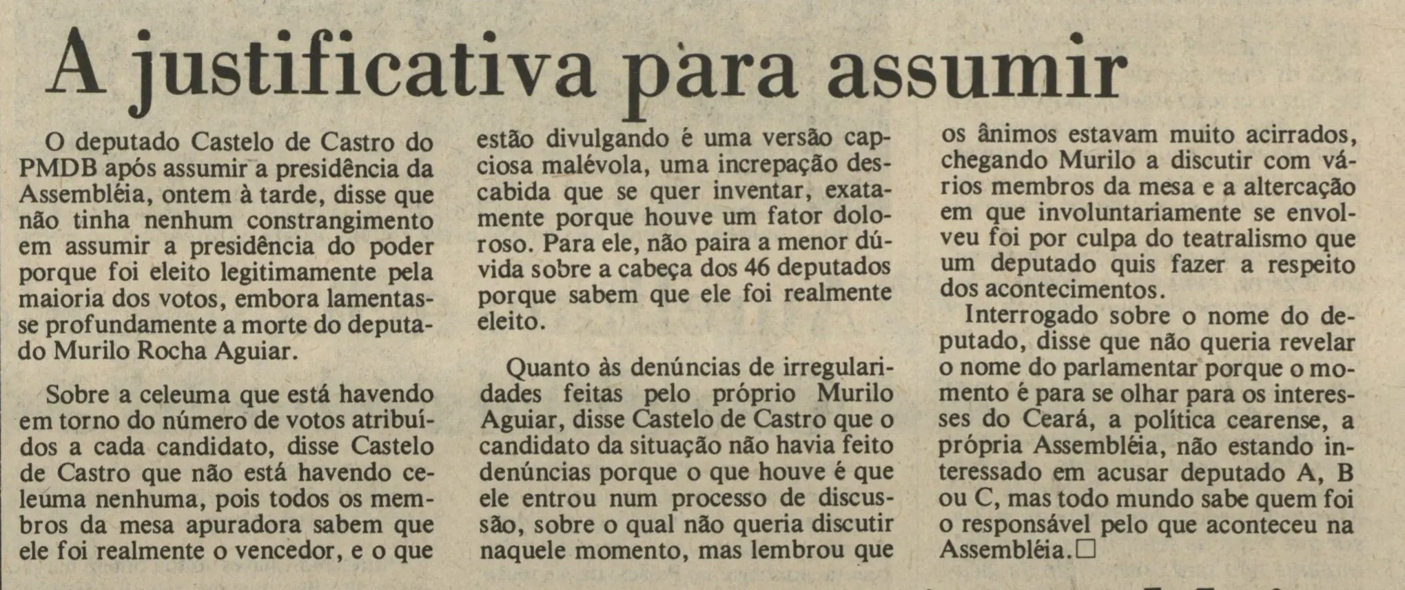 Edição do Diário do Nordeste de 2 de março de 1985