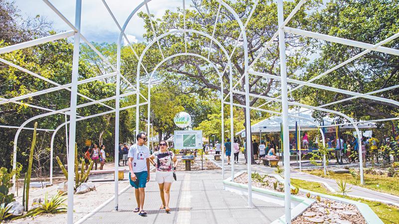 Na imagem, movimentação no Parque Botânico do Ceará em alusão ao Dia da Criança