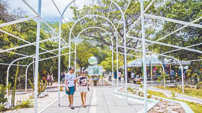 Na imagem, movimentação no Parque Botânico do Ceará em alusão ao Dia da Criança