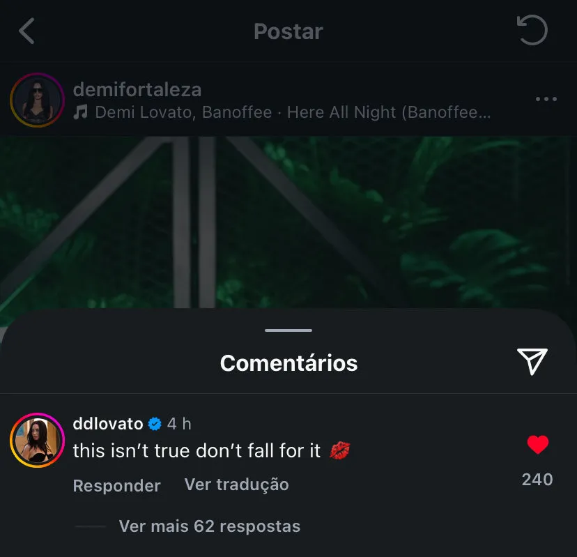 O fã-clube Demi Fortaleza foi o responsável pela publicação.