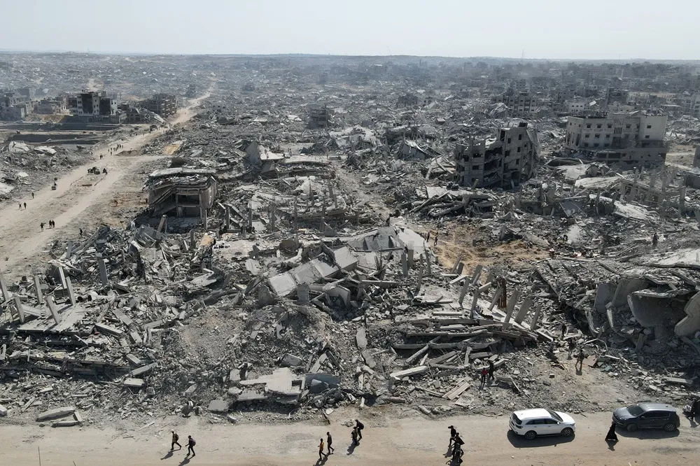 Imagens da situação da Faixa de Gaza.