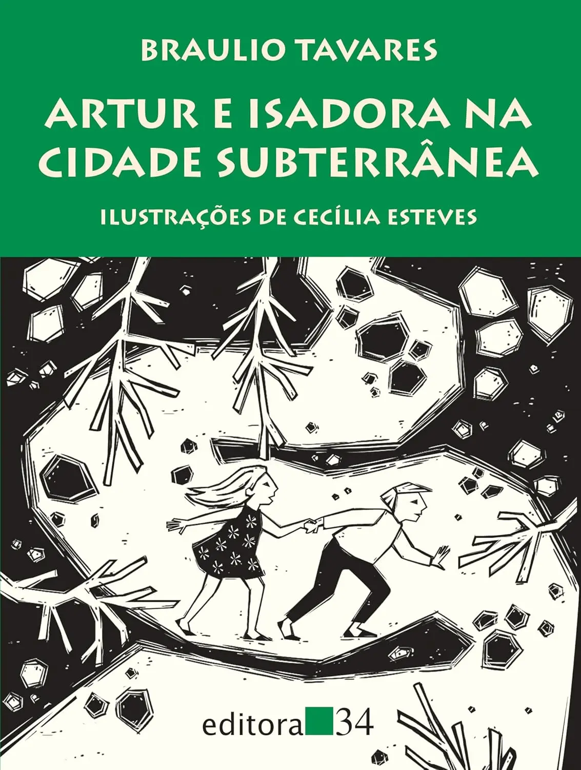 Imagem de capa do livro Artur e Isadora na caverna subterrânea para matéria sobre presentes do Dia das Crianças.