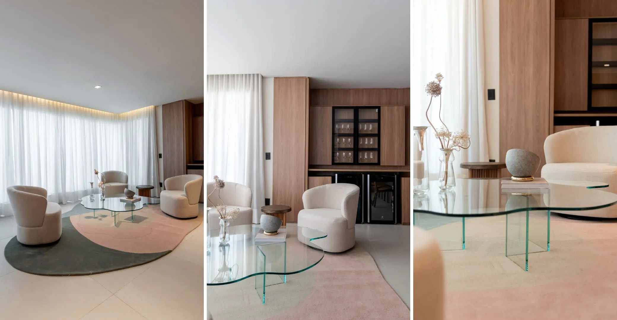 Mesas de centro em vidro são tendência