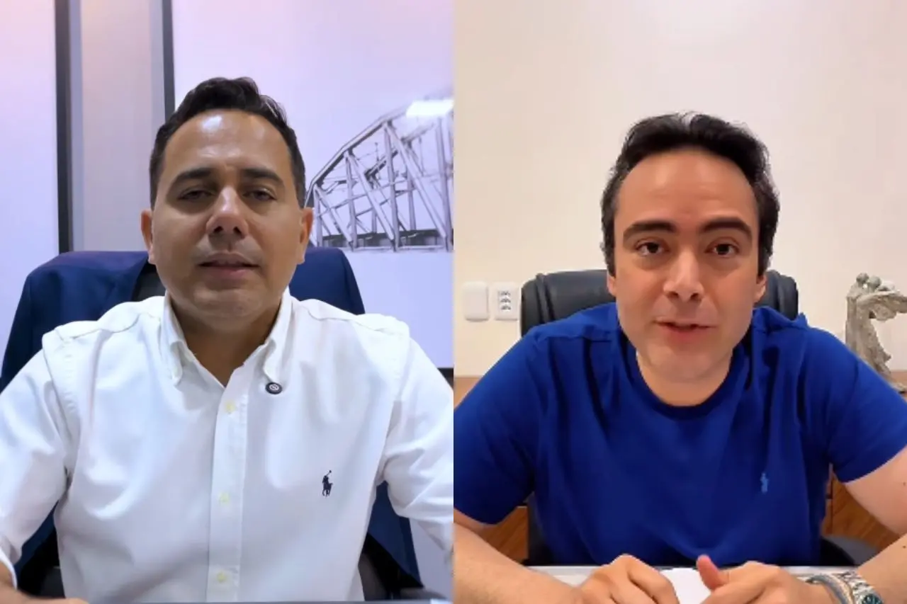 Montagem com foto dos dois únicos prefeitos do PSDB no Ceará, Ozires Pontes e Roberto Filho