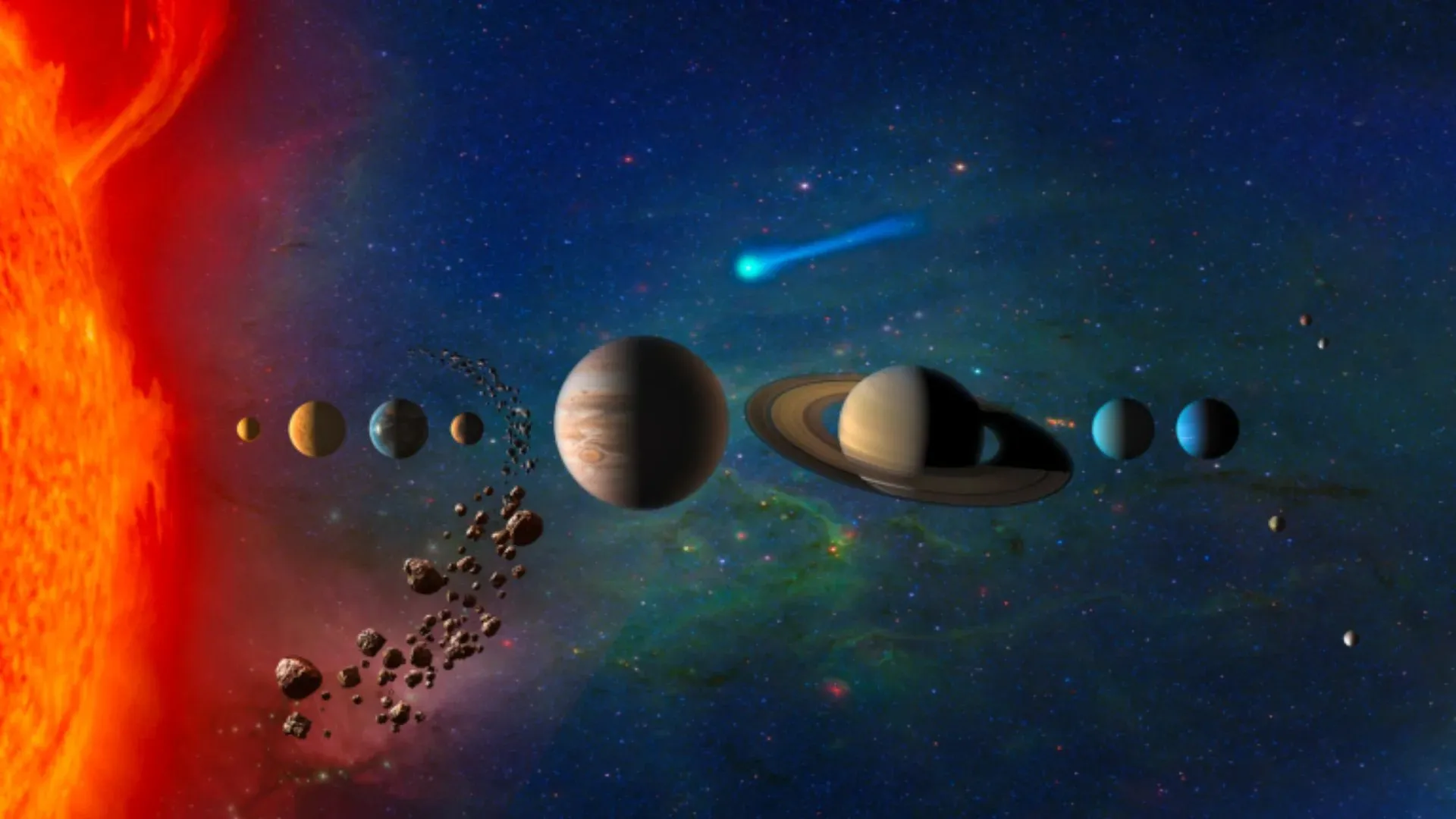 Atualmente, o Sistema Solar possui oito planetas oficiais.