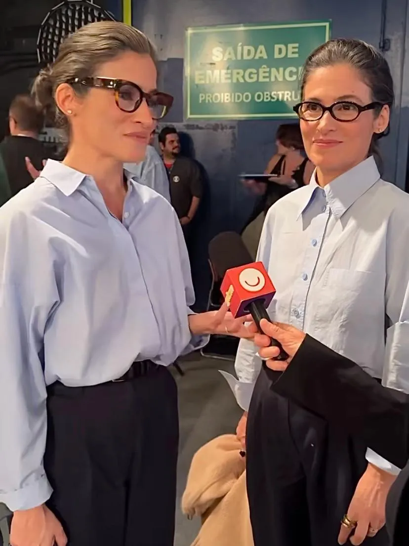 Renata Vasconcellos e sua irmã gêmea, a estilista Lanza Mazza.
