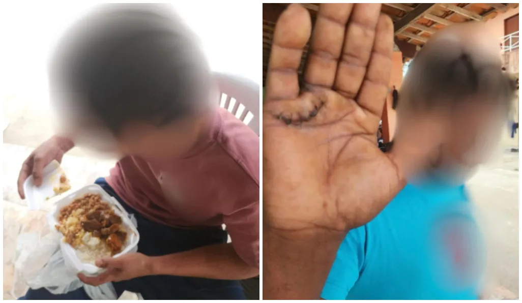 Trabalhadores recebiam alimentos com cheiro estranho e estavam frequentemente expostos a situações de risco.