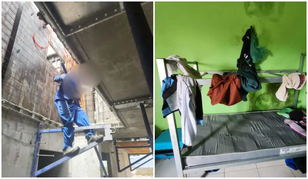 Imagens do local em que Trabalhadores trabalham em condições precárias na Pacatuba.