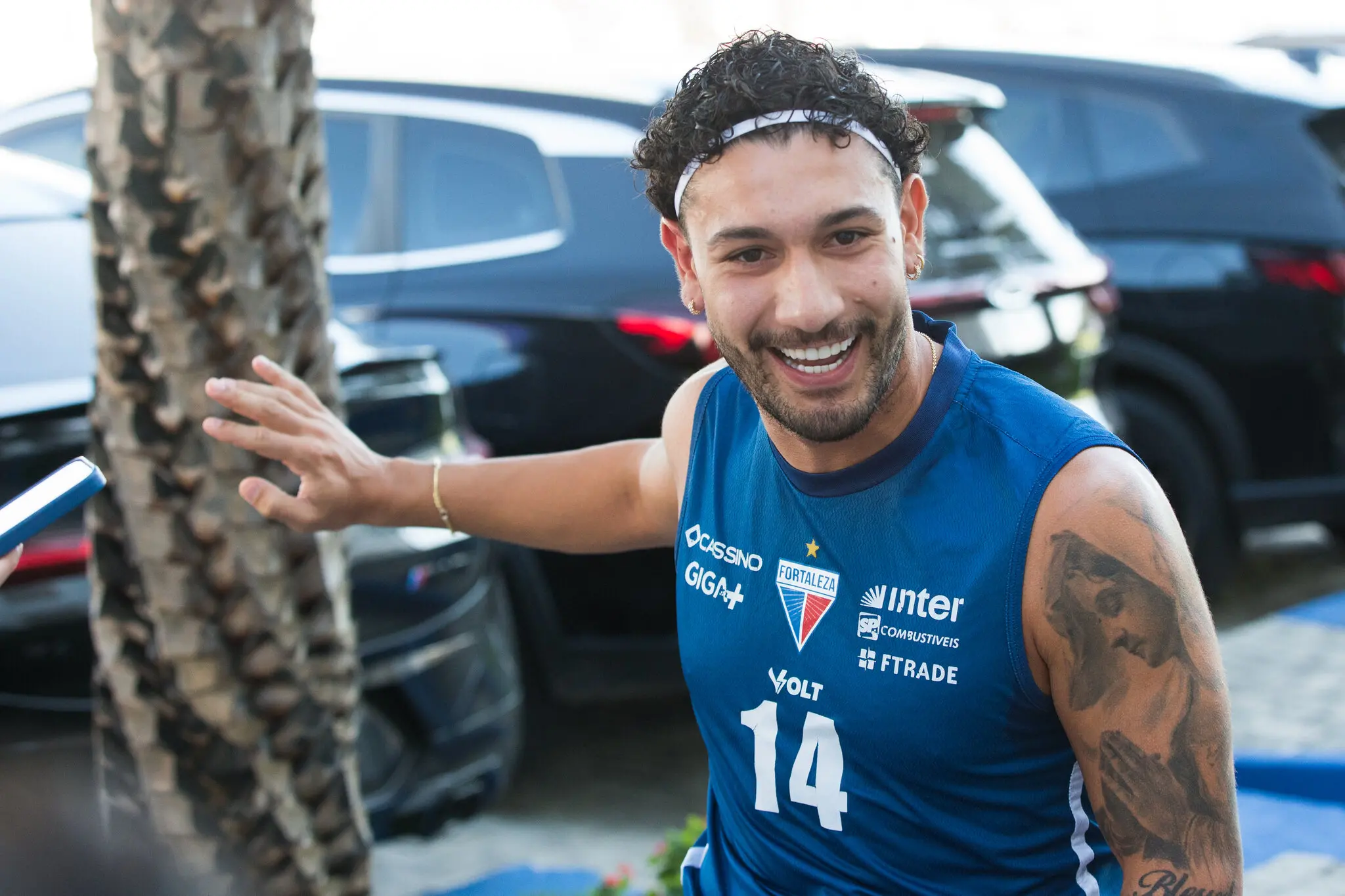 Foto de Mancuso, que está realizando sonho e partilhando bons momentos com a família