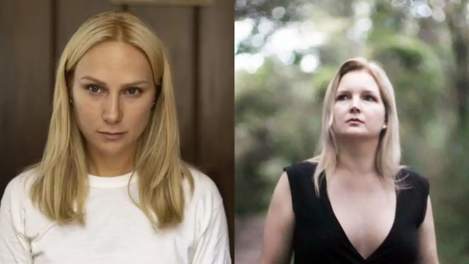 Carol Garcia com Elize lado a lado em uma foto colagem para matéria sobre personagens mais notórios do país.