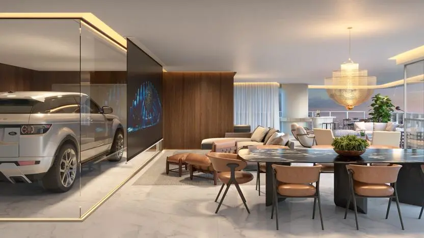 Imagem do projeto do Edge Condominium, um dos empreendimentos residenciais mais caros de Fortaleza. Unidades terão elevadores para carro.