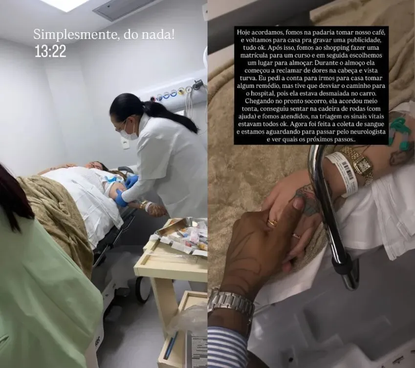 Segundo o marido de Thais, o casal havia tido uma manhã tranquila antes do mal-estar.