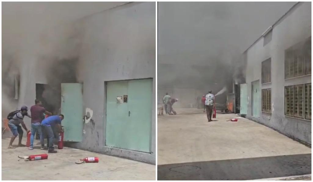 Cena das chamas no Hospital Geral Dr. César Cals.