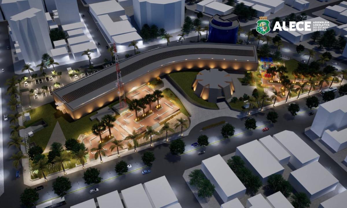 Projeto digital da nova área externa da Alece.