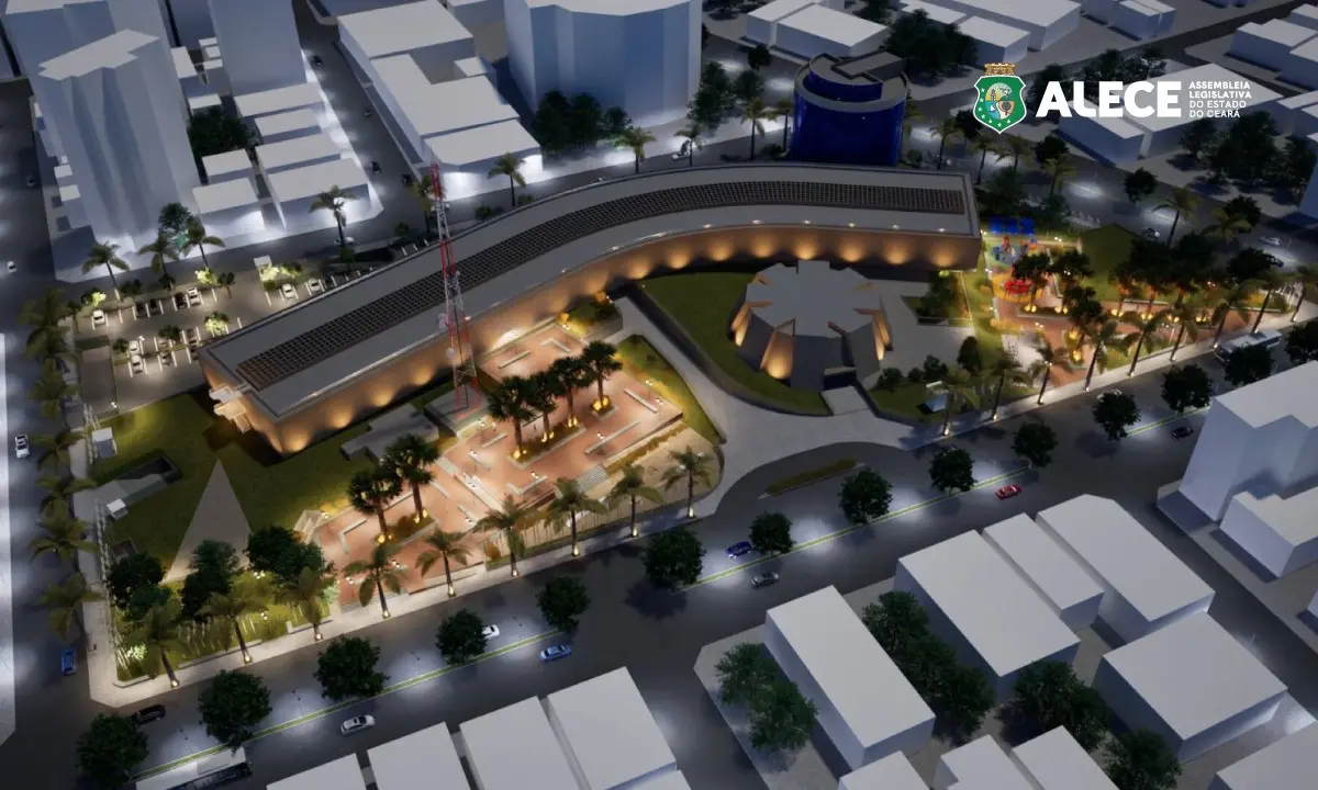 Projeto digital da nova área externa da Alece.