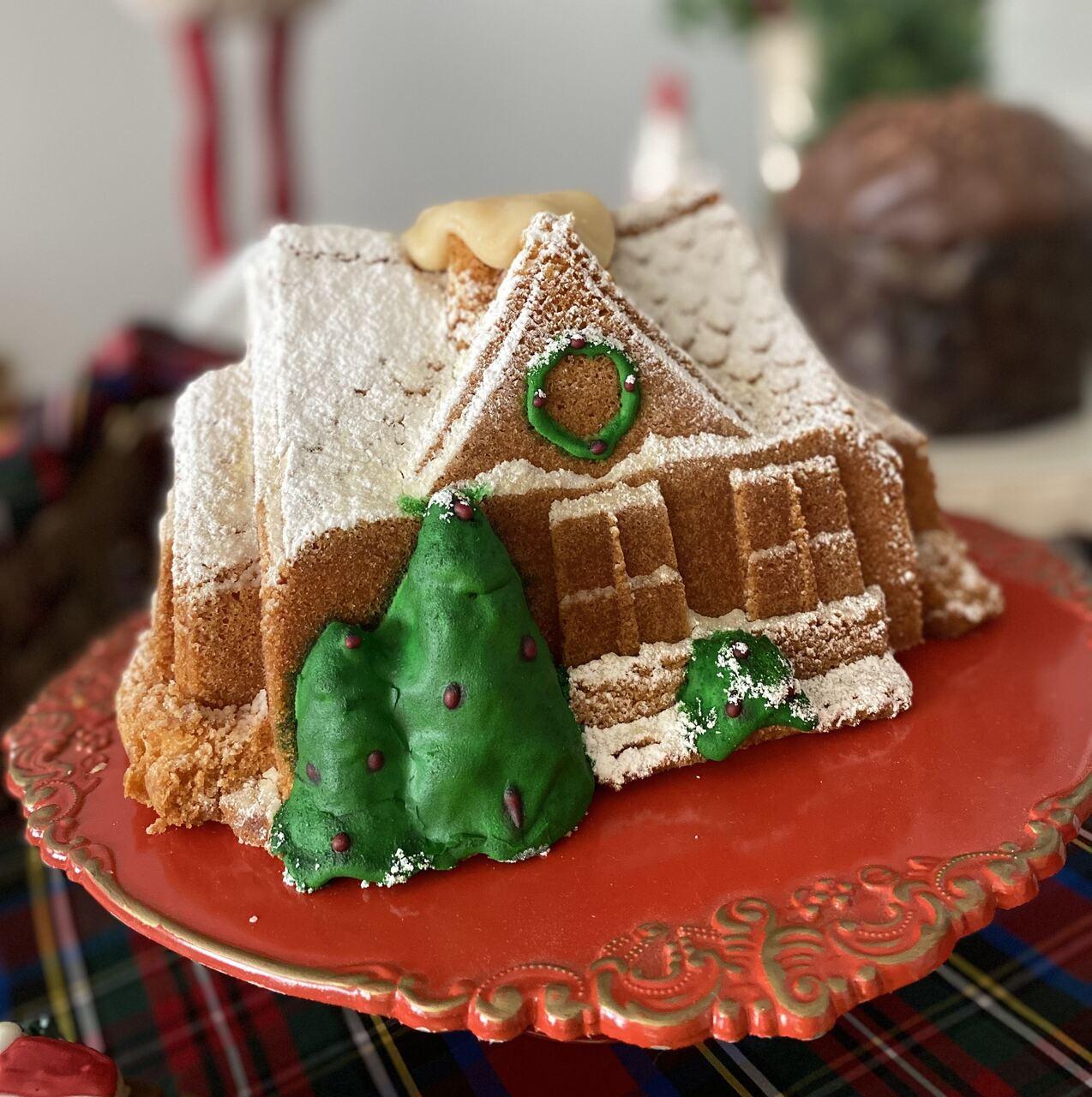 Casa de biscoitos com 