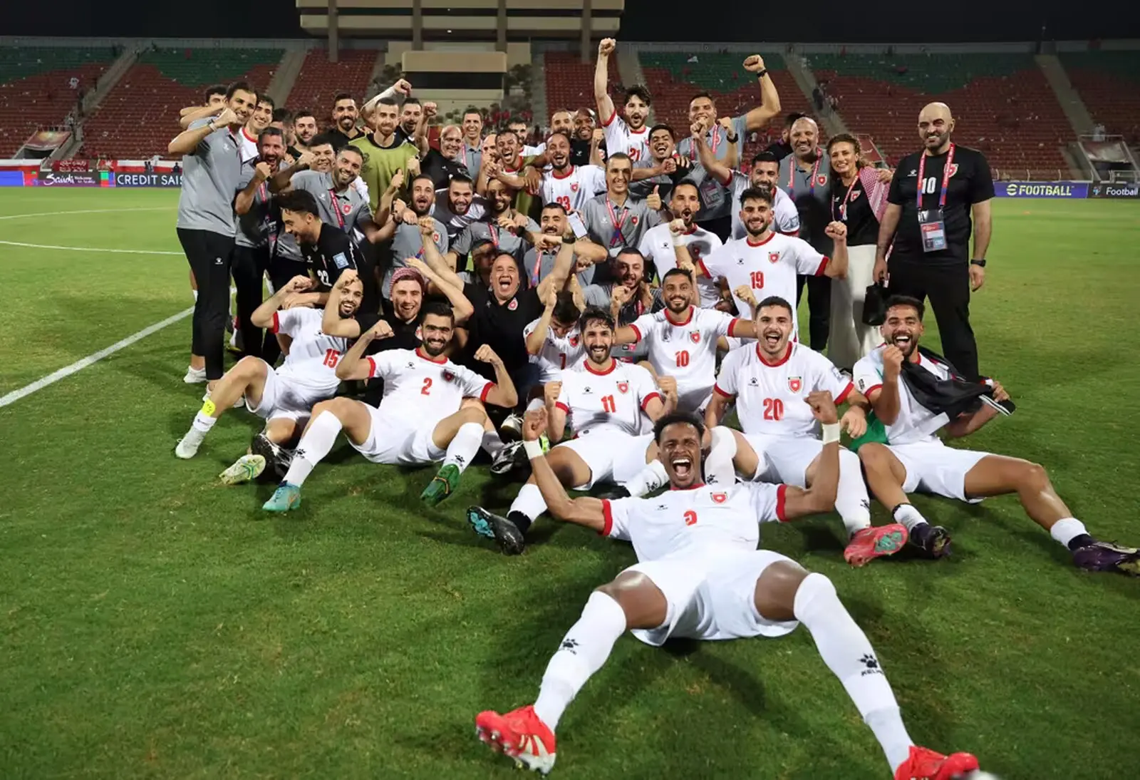 Atletas da Jordânia em ação na Copa do Mundo