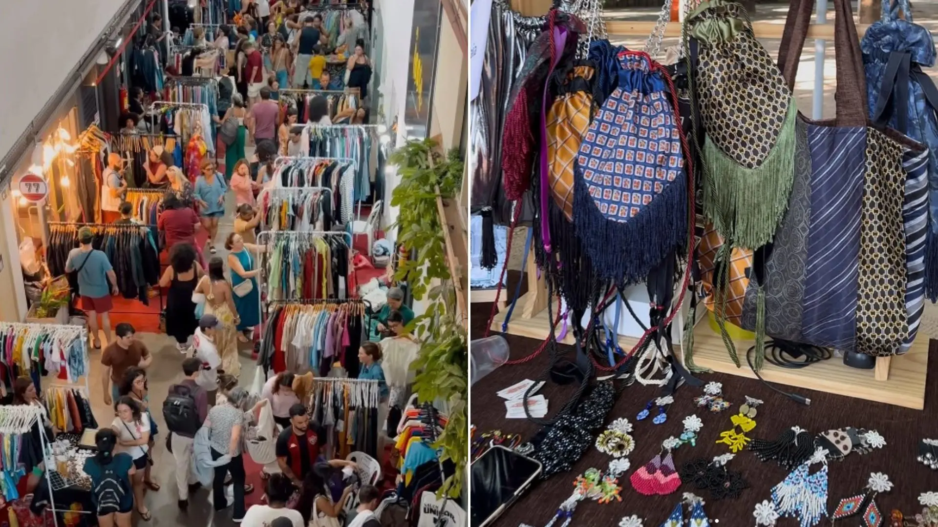 Foto de feira de brechós em Fortaleza.