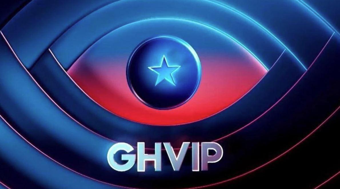 Logotipo do programa GHVip com design de olho estilizado em tons de azul e vermelho, contendo uma estrela no centro.