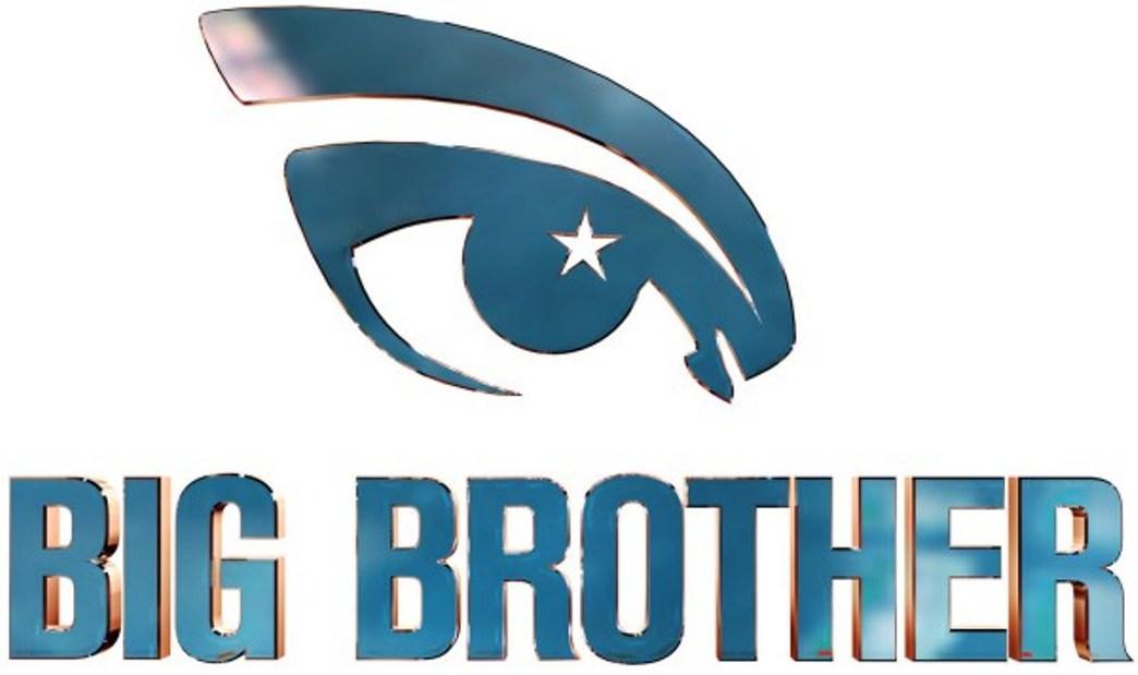 Logotipo do Big Brother com um olho estilizado em azul e uma estrela no centro, acompanhado do texto 'BIG BROTHER' em letras grandes abaixo.