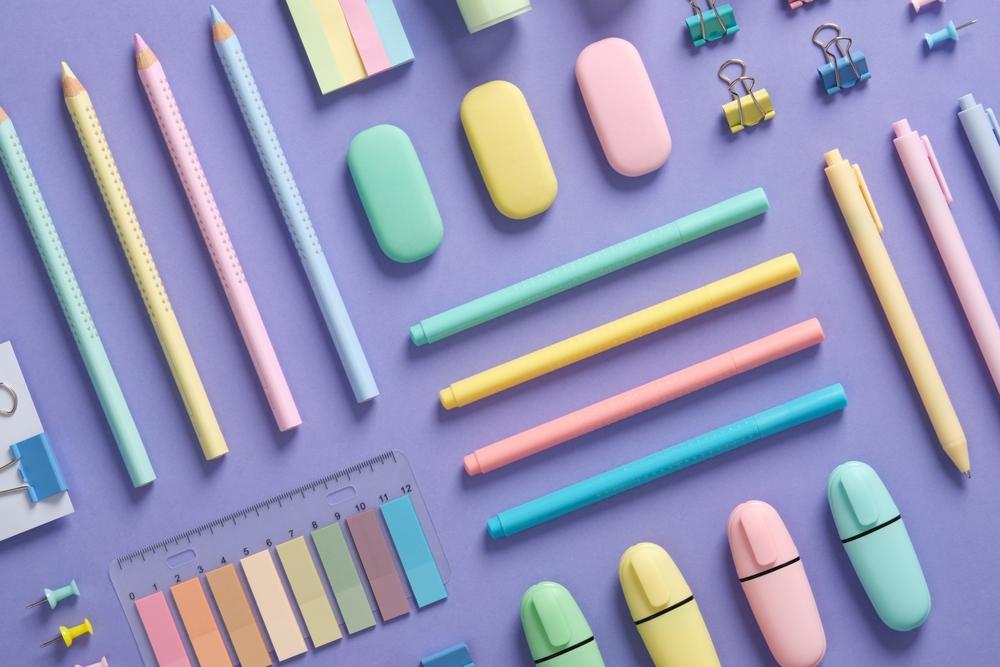 foto de itens de papelaria.