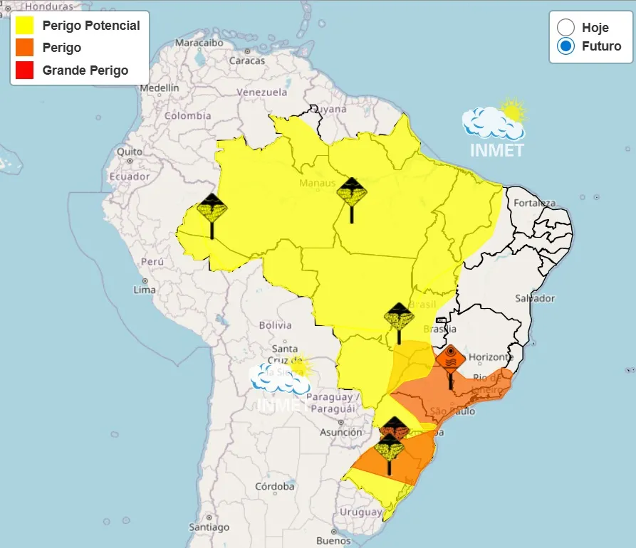 Alerta (laranja) de calor abrange diversas regiões do País.