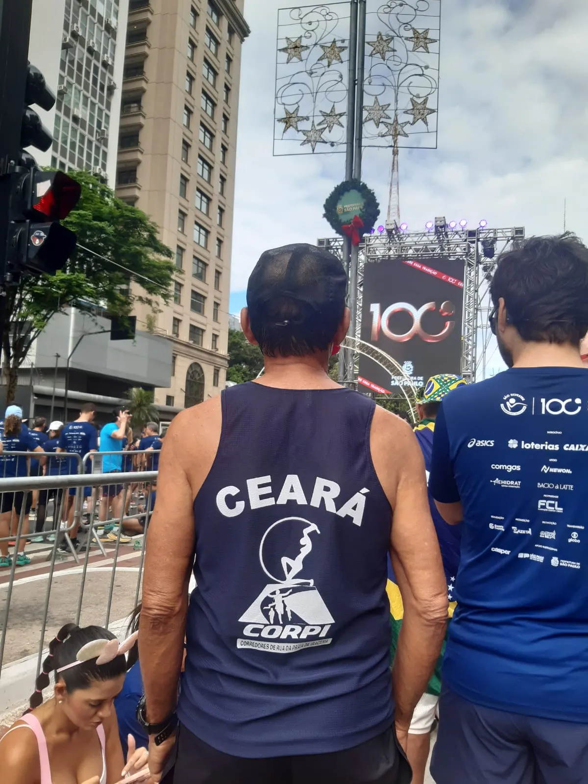 João na Av. Paulista minutos antes da largada nesta quarta (31)