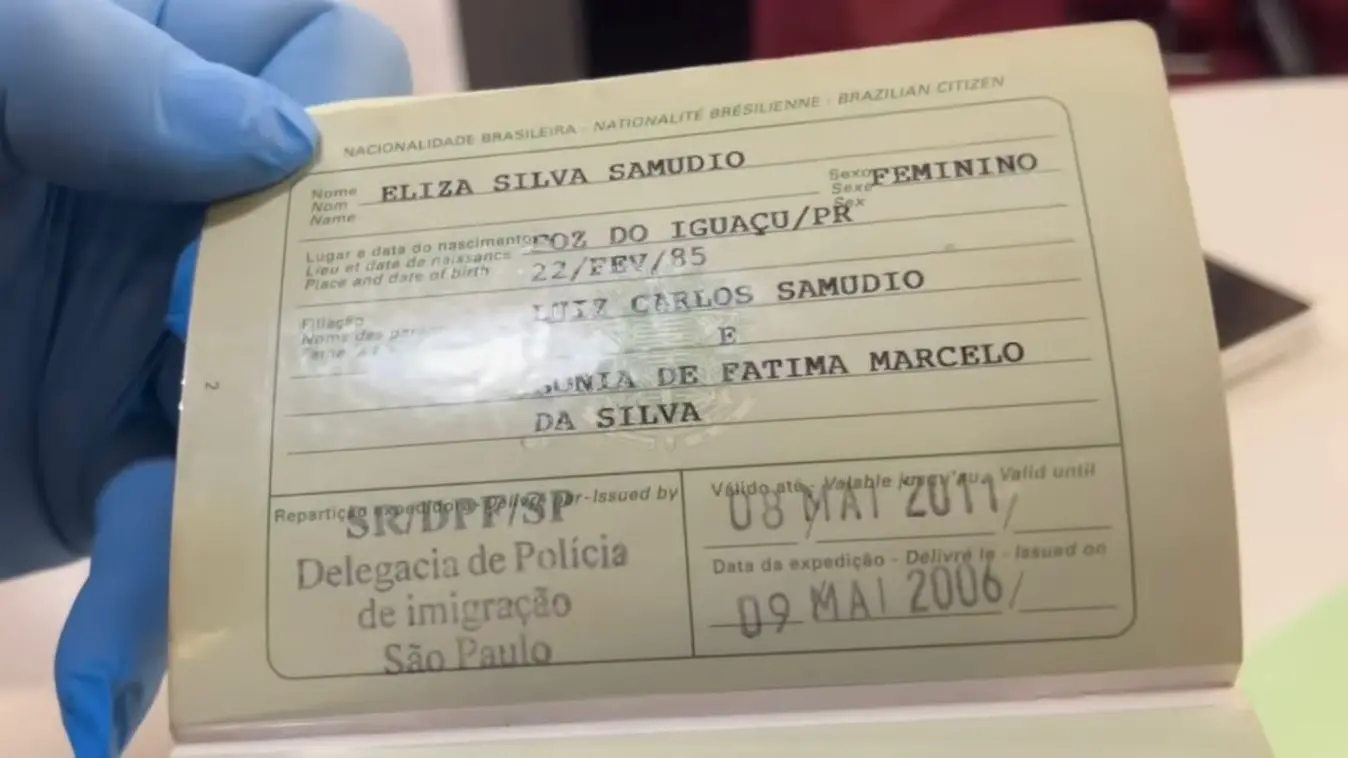 Foto do passaporte de Eliza Samudio.