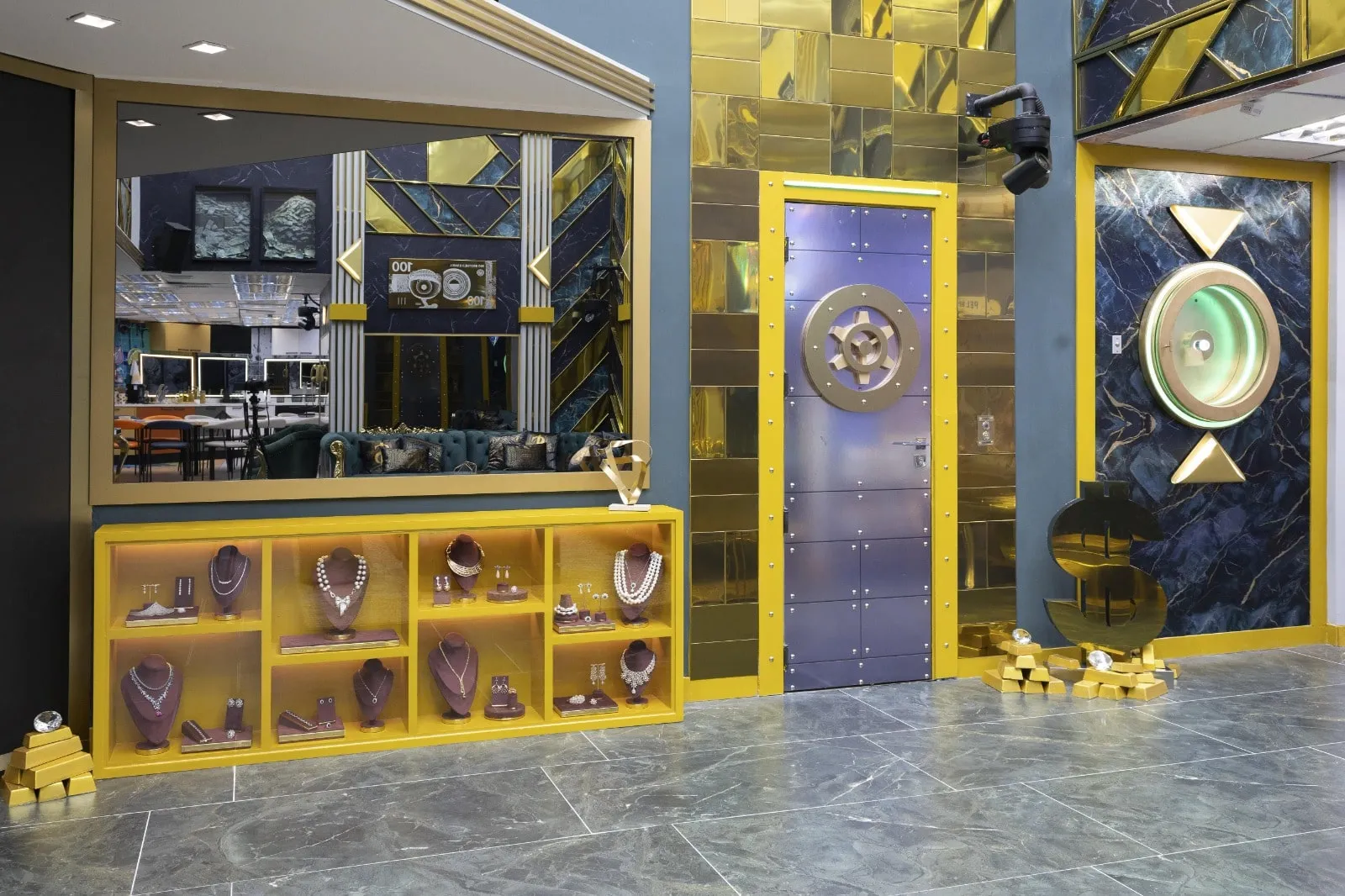 Confessionário do BBB 26 representa um cofre e remete à riqueza.