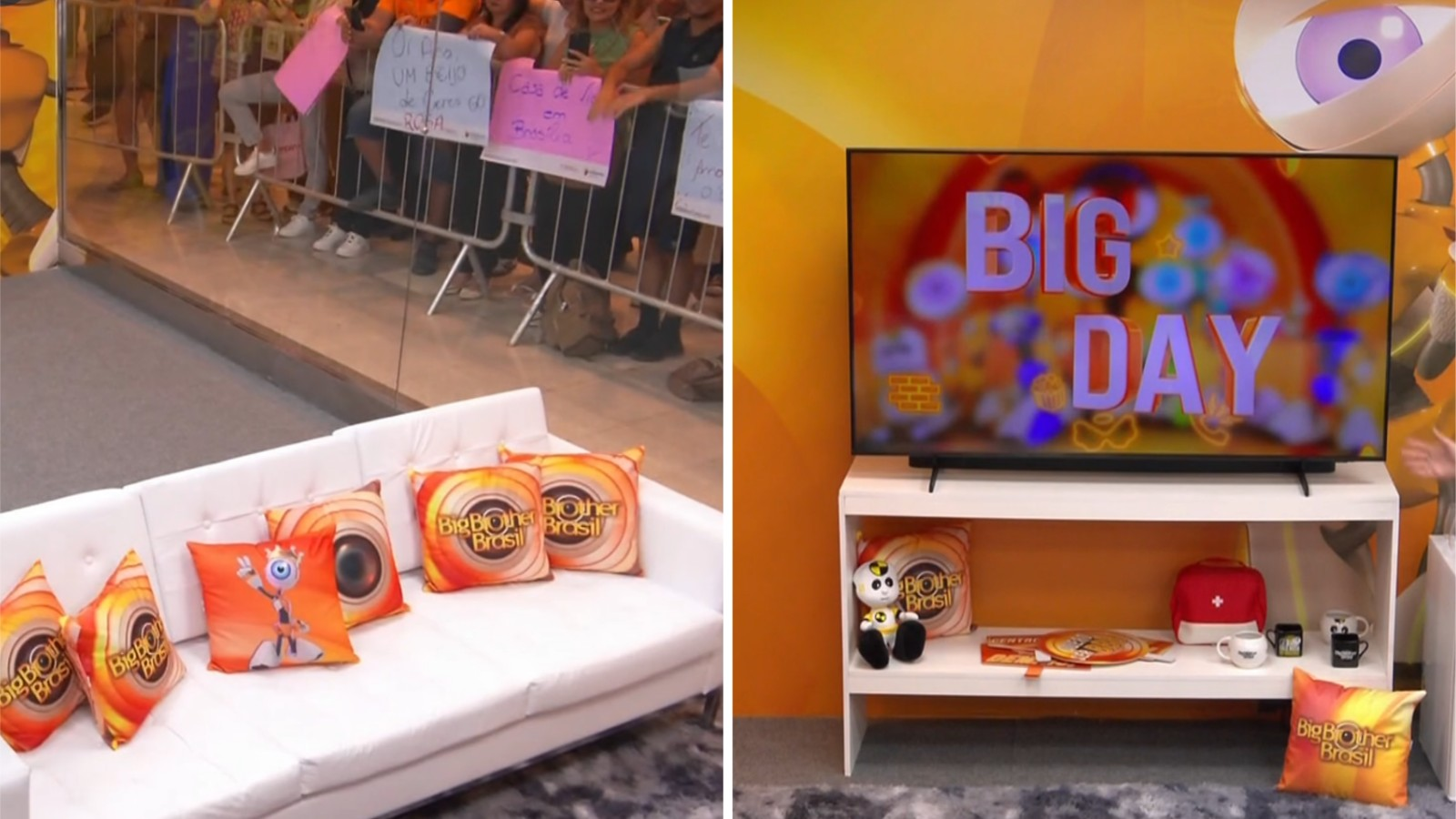 Imagem mostra detalhes da casa de vidro do bbb 26 na região centro-oeste, em Brasília, no Distrito Federal.