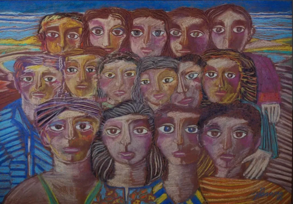 Obra sem título de pastel sobre papel datada de 1986 compõe reserva do Minimuseu Firmeza.