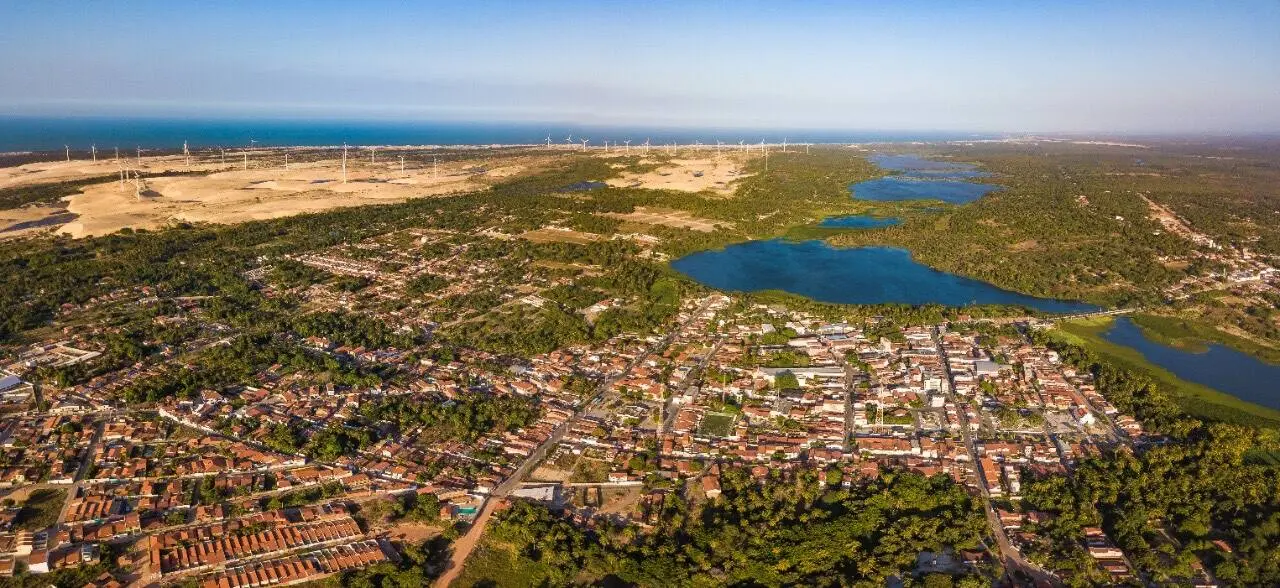 Foto aérea de Trairi, no Ceará.
