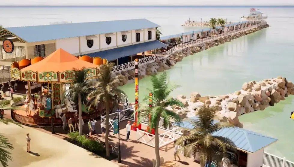 Renderização do projeto do píer do Náutico.