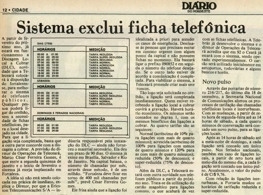 Fac-símile do Diário do Nordeste.