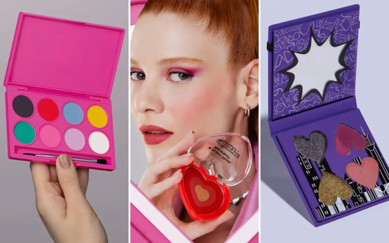 Imagem de produtos de maquiagem de O Boticário.