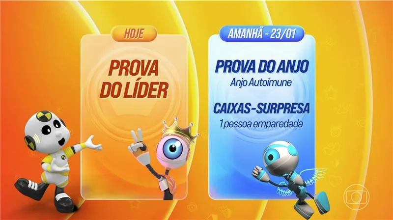 Prova do Anjo do BBB 26 é autoimune e a Caixa-Surpresa coloca alguém no Paredão.