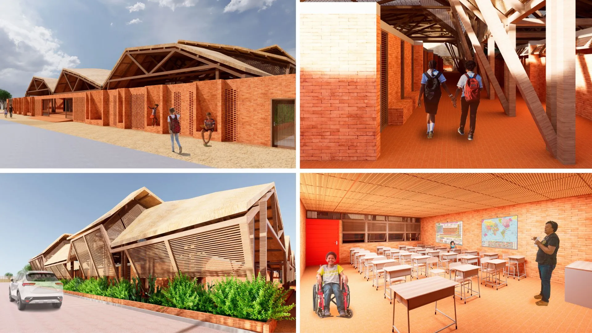 Proposta arquitetônica de uma escola em Mombaça, cidade natal de Emanuel, baseada na arquitetura vernacular.
