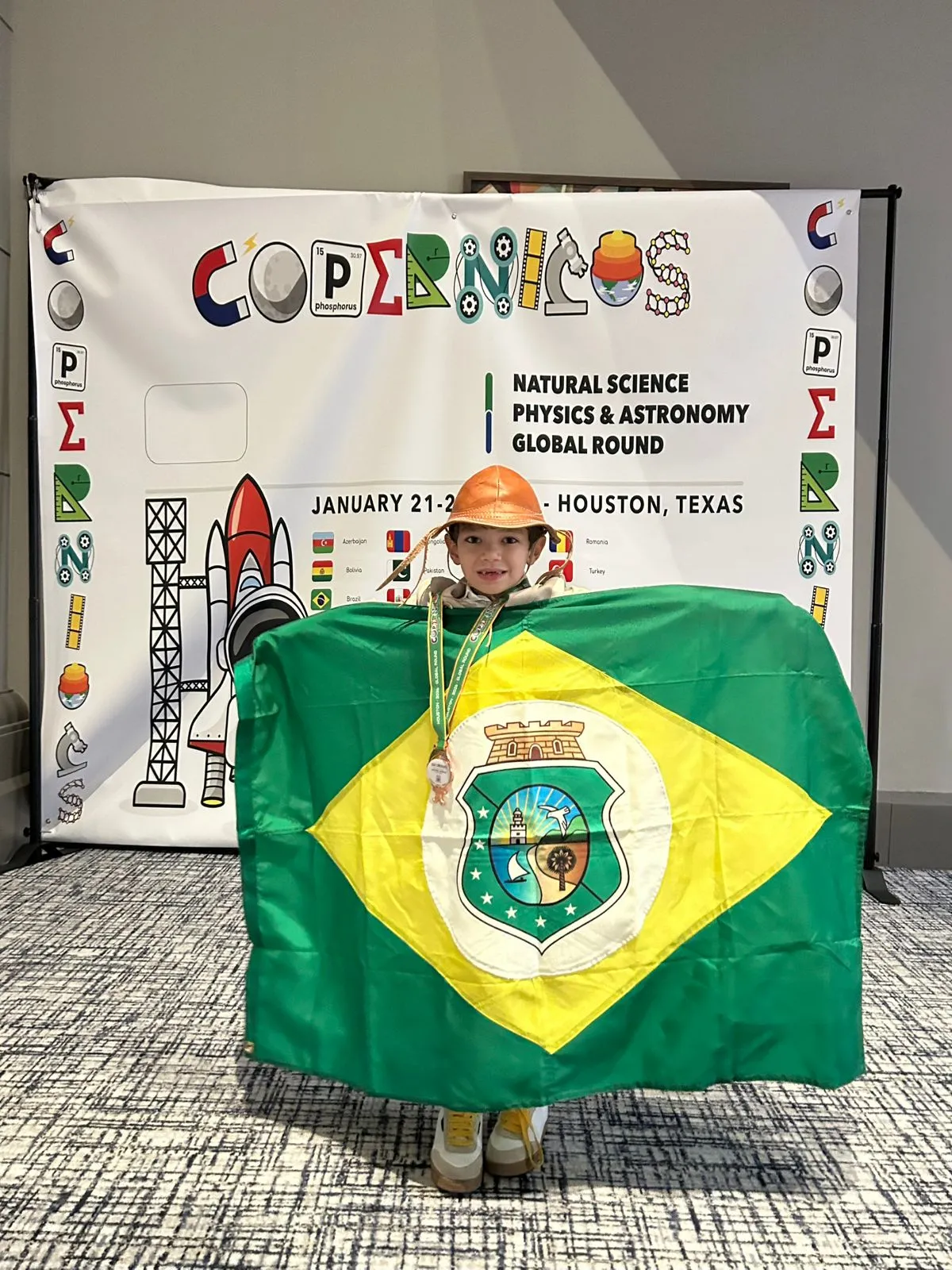 Augusto na Universidade de Rice, na cidade de Houston, no Texas.